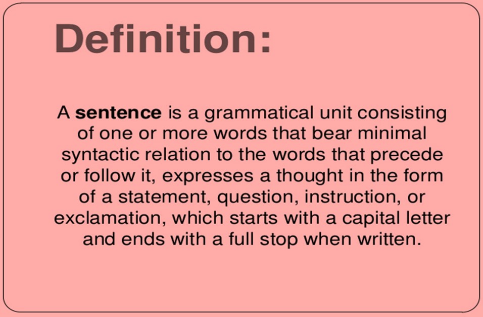 Class 7: Sentence - English Square