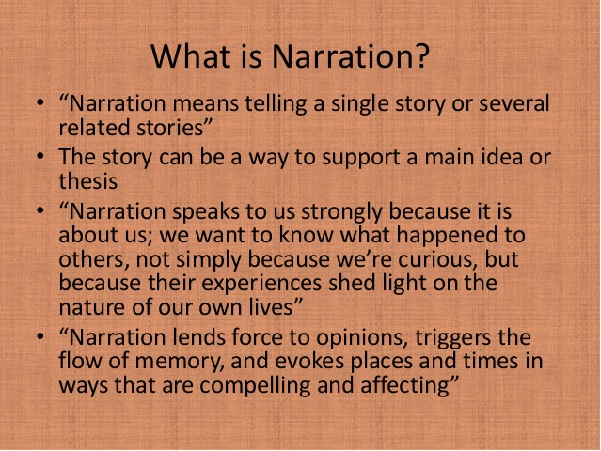 Narration Chart